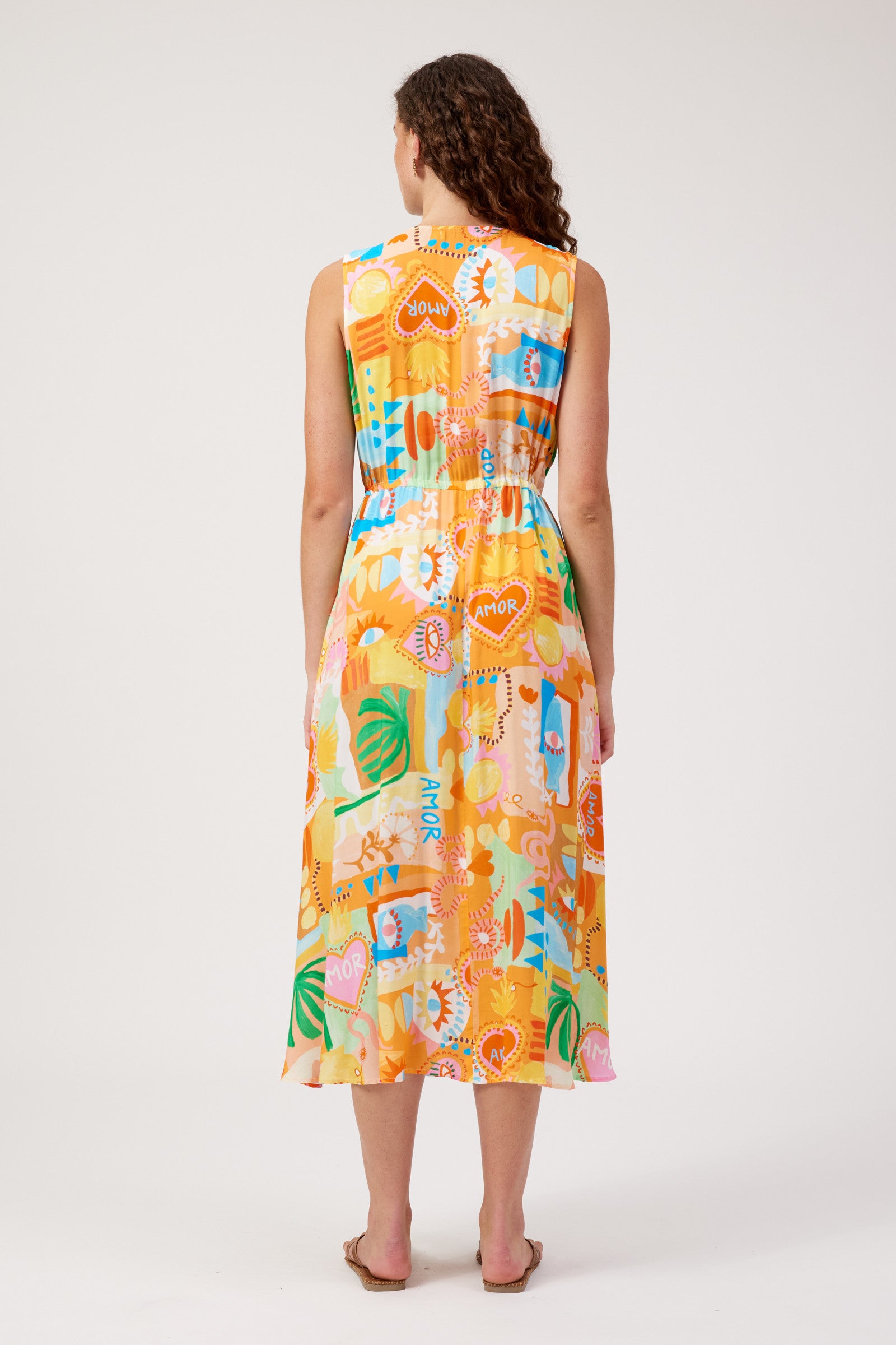 Mykonos Tie Midi Dress - Mati