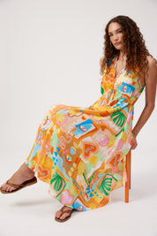 Mykonos Tie Midi Dress - Mati