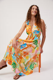 Mykonos Tie Midi Dress - Mati