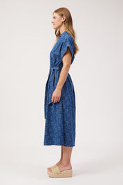 Sicily Heart Denim Shirt Dress - Indigo