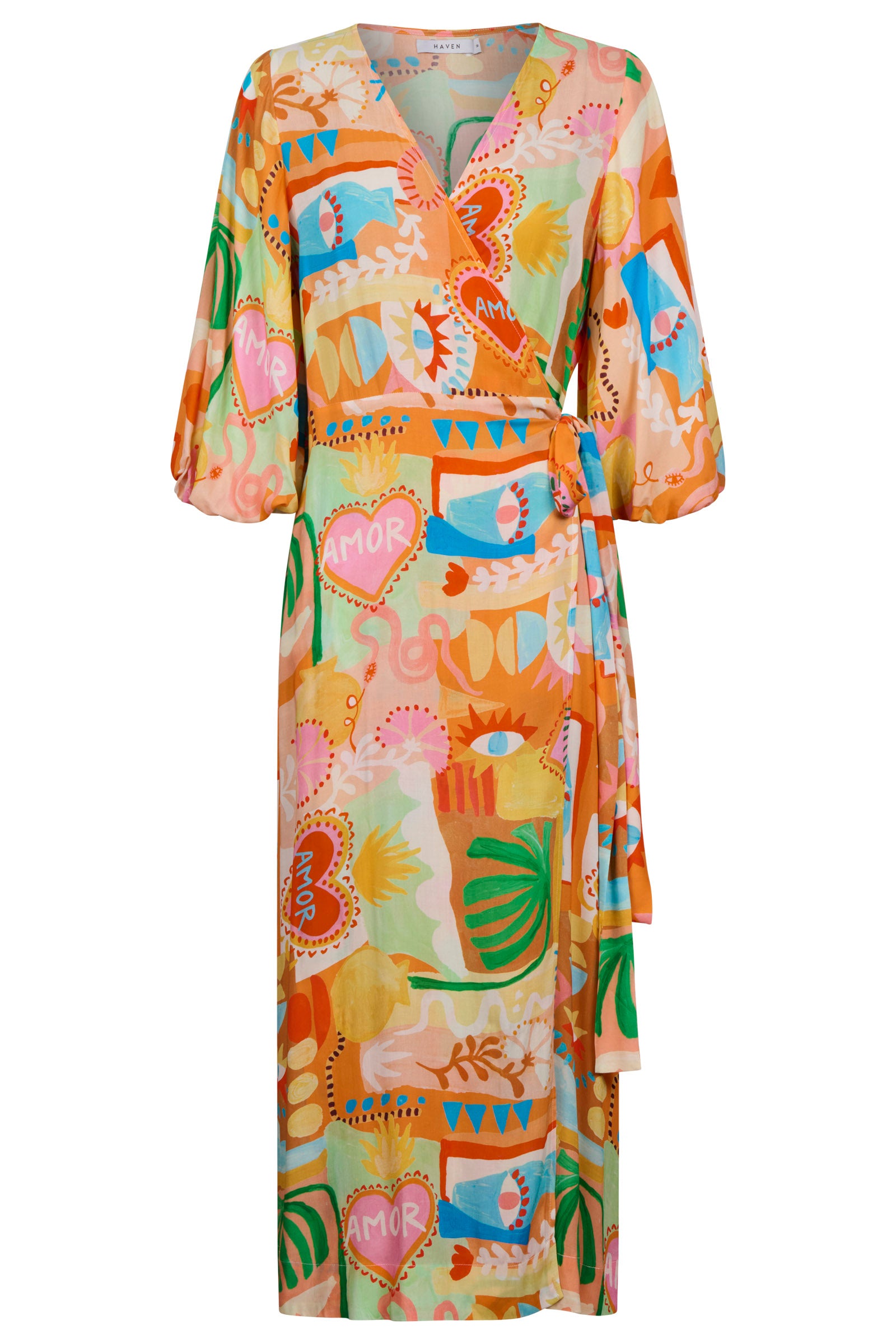 Mykonos Wrap Midi Dress - Mati