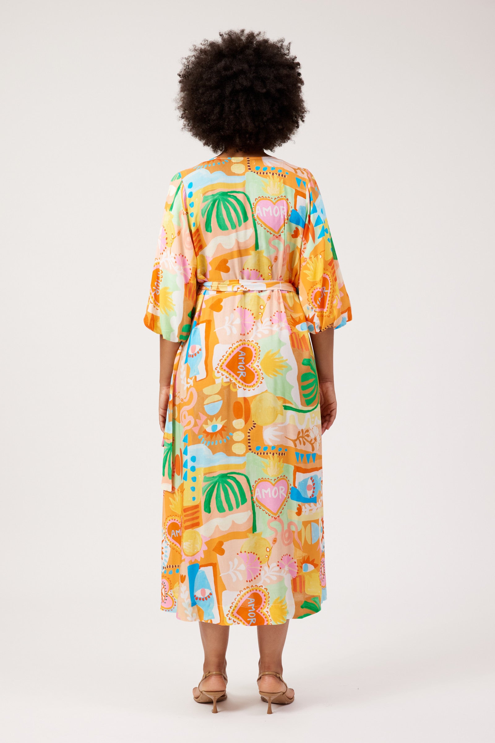 Mykonos Wrap Midi Dress - Mati