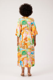 Mykonos Wrap Midi Dress - Mati
