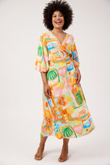 Mykonos Wrap Midi Dress - Mati