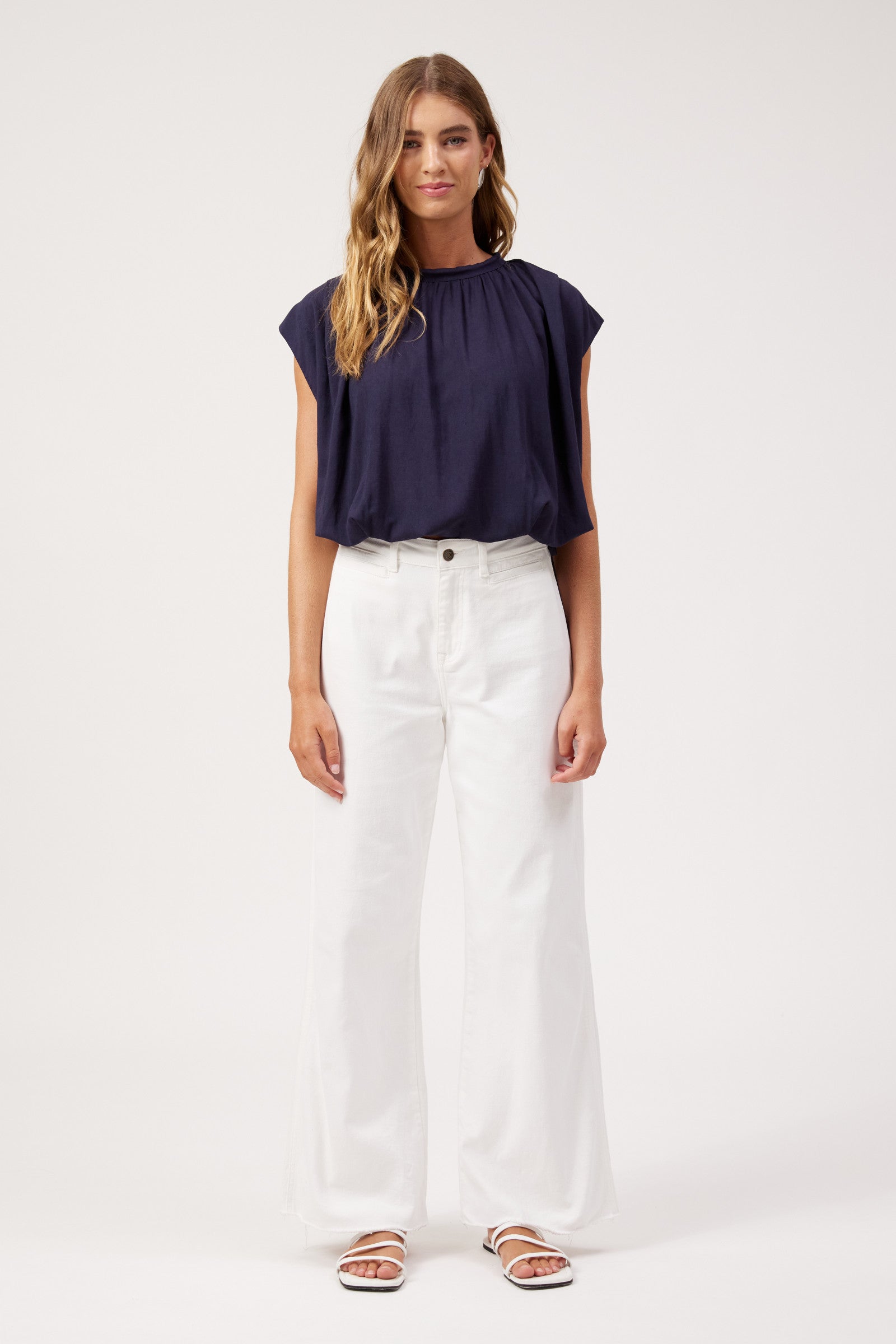 Positano Top - Navy