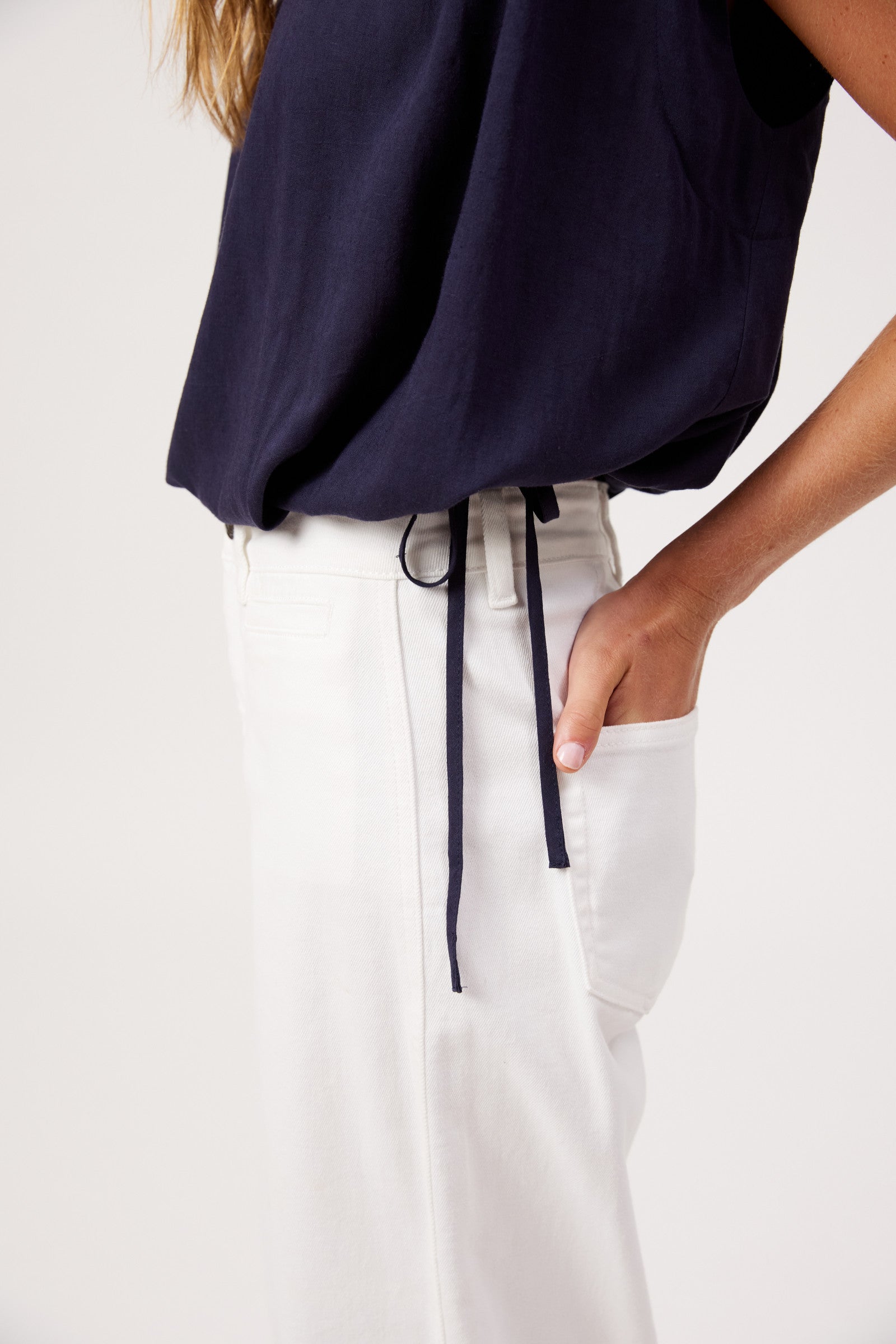 Positano Top - Navy