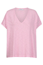 Tropea Stripe Tshirt - Pink