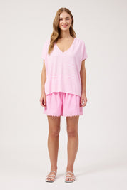 Tropea Stripe Tshirt - Pink