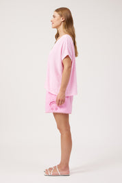 Tropea Stripe Tshirt - Pink