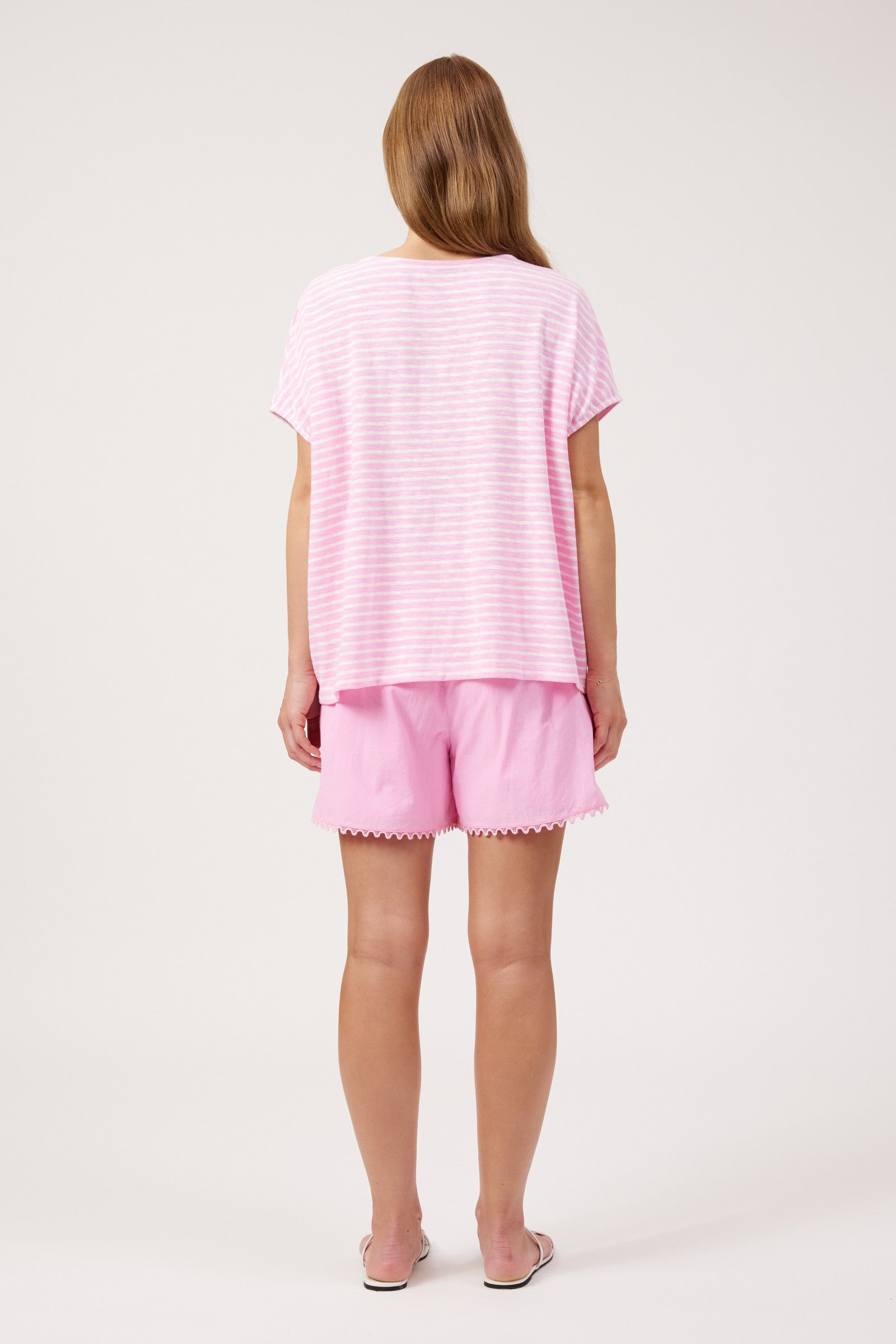 Tropea Stripe Tshirt - Pink