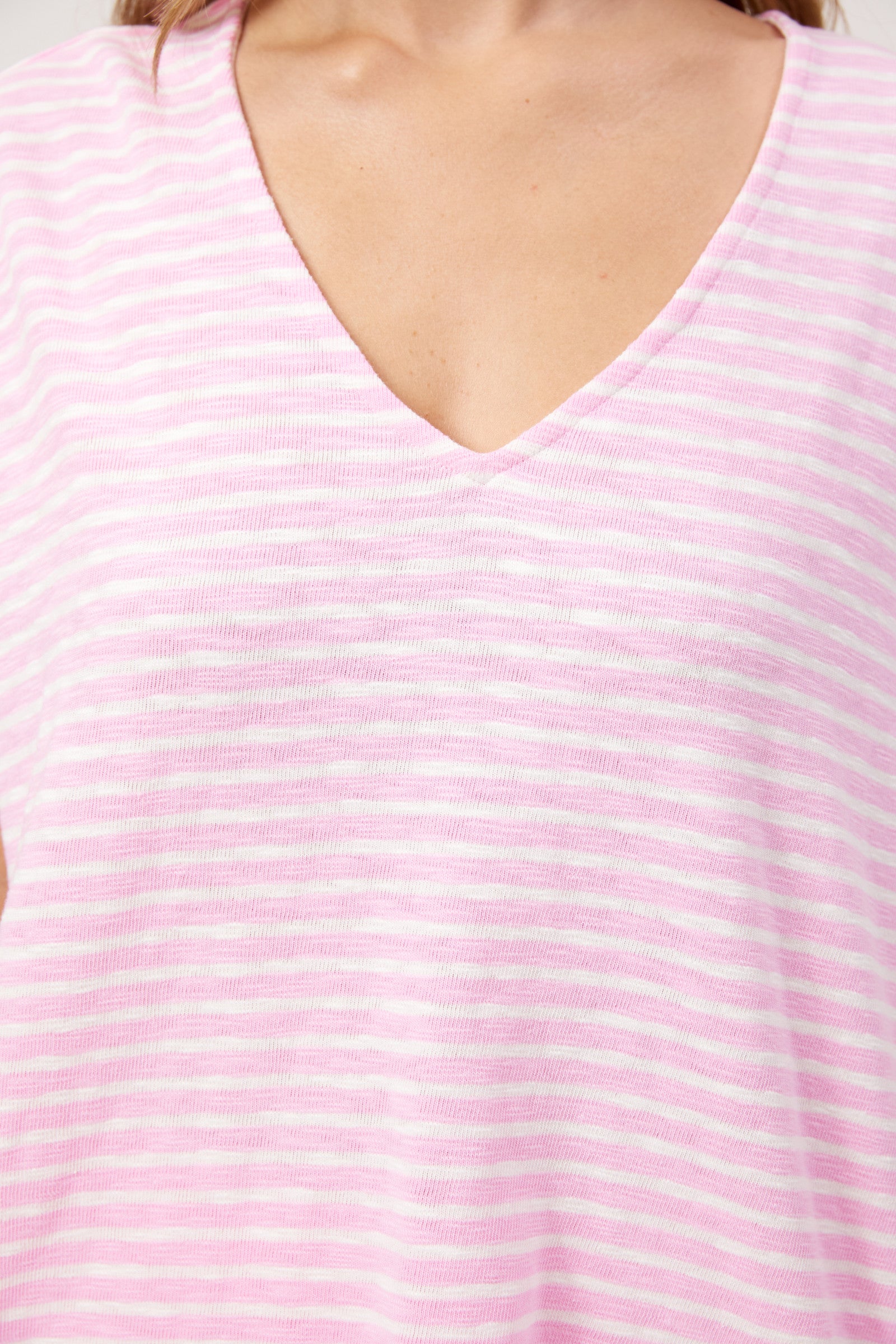 Tropea Stripe Tshirt - Pink