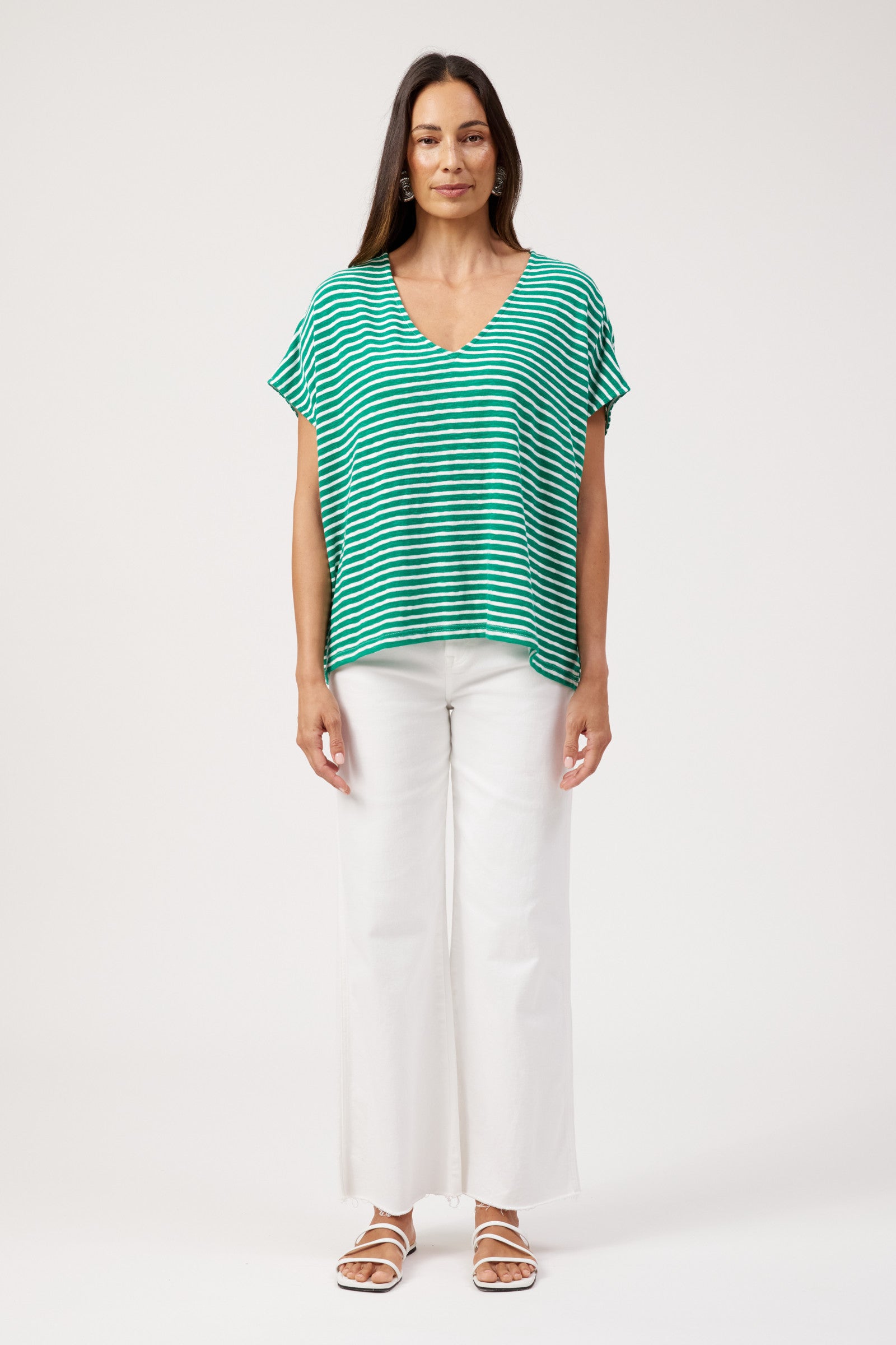 Tropea Stripe Tshirt - Green