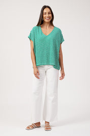 Tropea Stripe Tshirt - Green