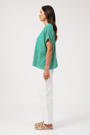 Tropea Stripe Tshirt - Green