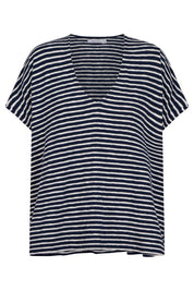 Tropea Stripe Tshirt - Navy