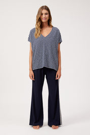 Tropea Stripe Tshirt - Navy