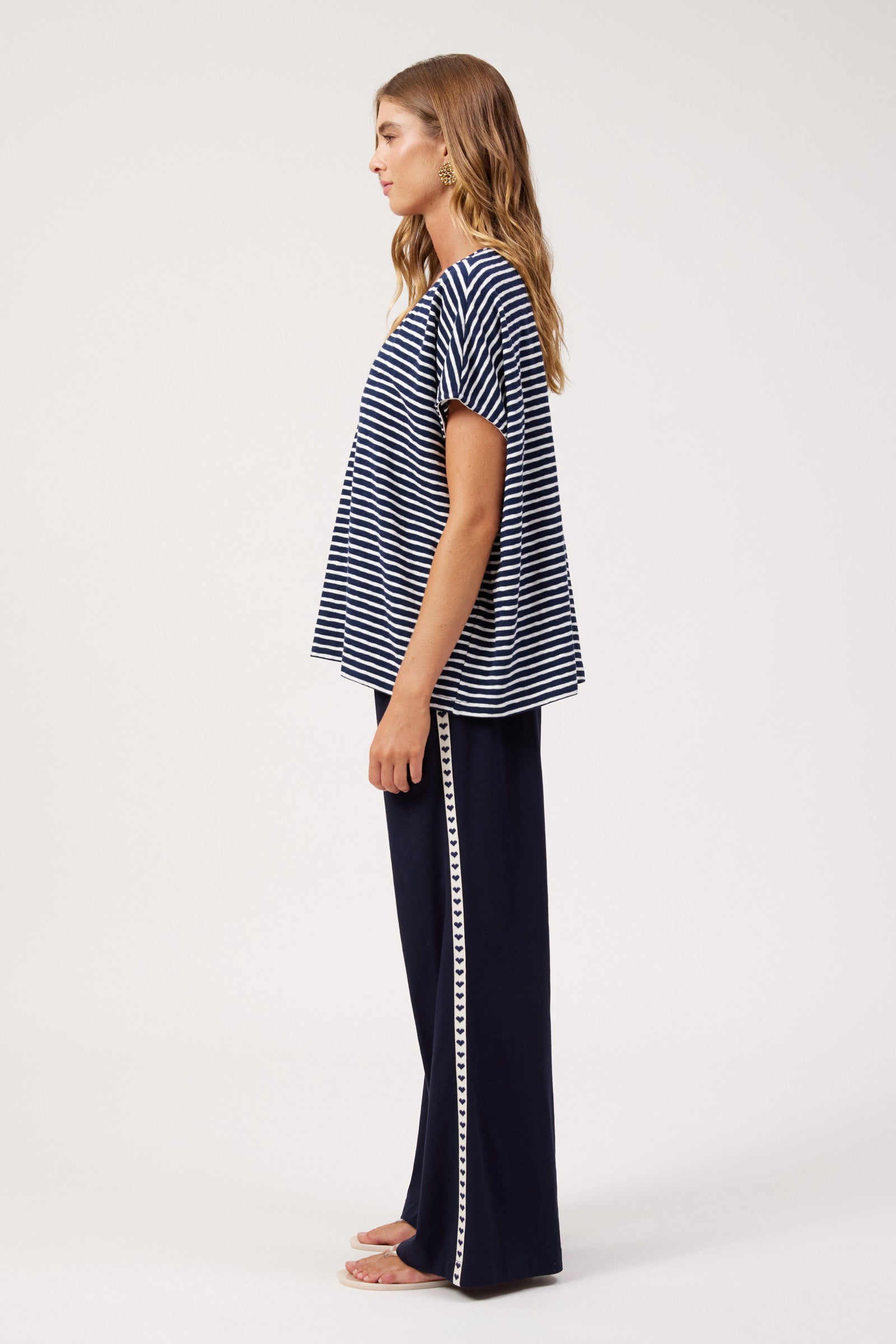 Tropea Stripe Tshirt - Navy