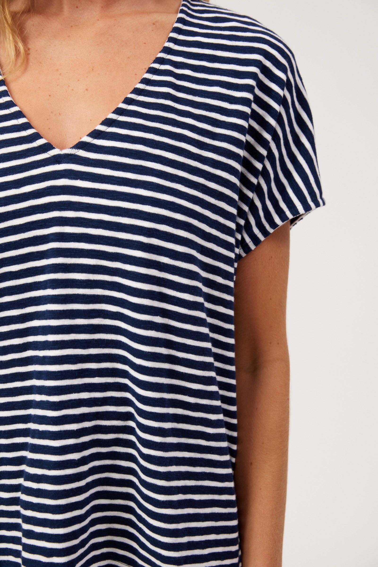 Tropea Stripe Tshirt - Navy