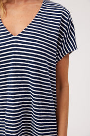 Tropea Stripe Tshirt - Navy