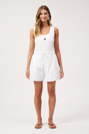 Larissa Broderie Short - White