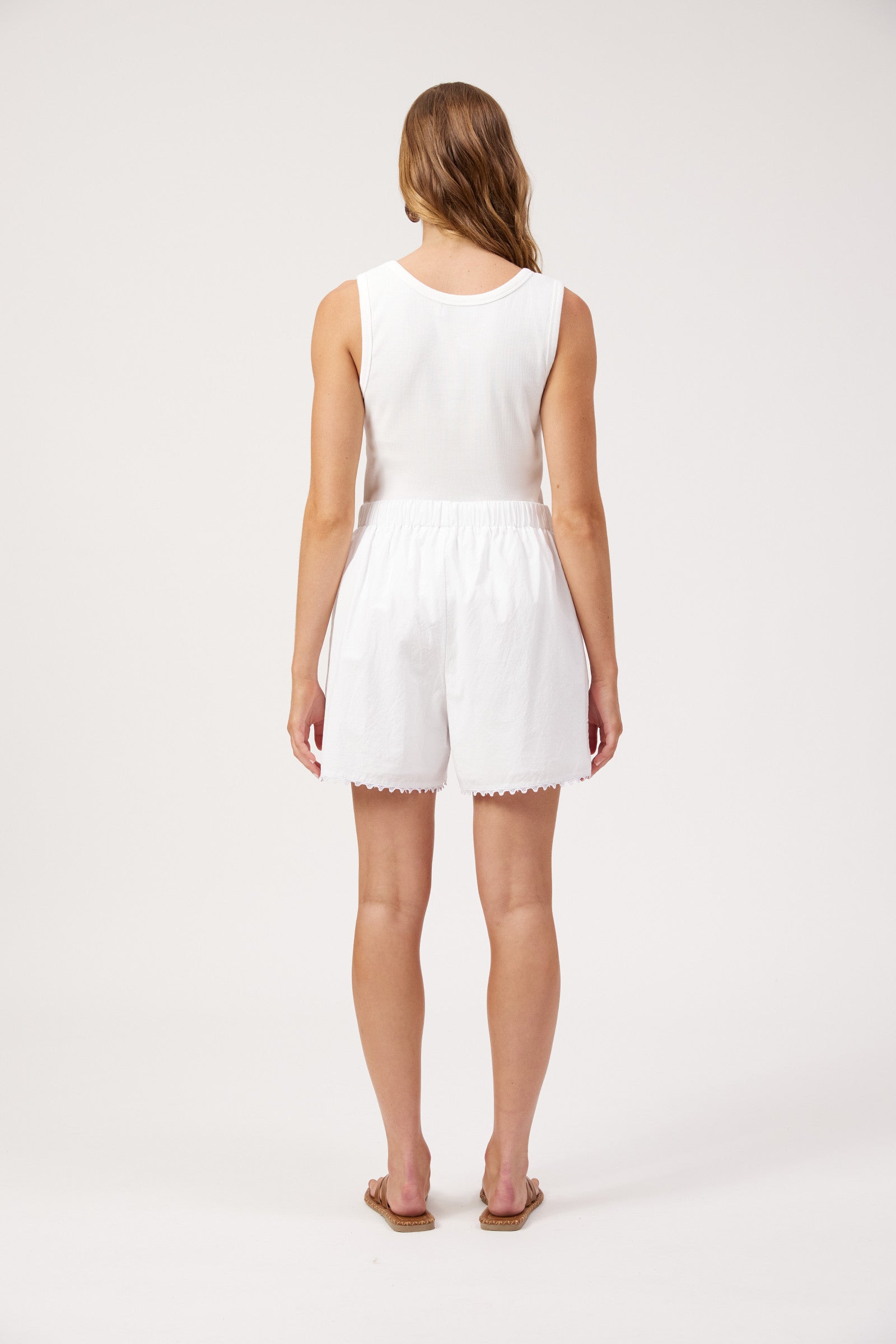 Larissa Broderie Short - White