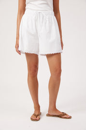Larissa Broderie Short - White