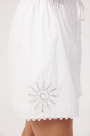 Larissa Broderie Short - White