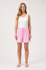 Larissa Broderie Short - Pink