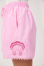 Larissa Broderie Short - Pink