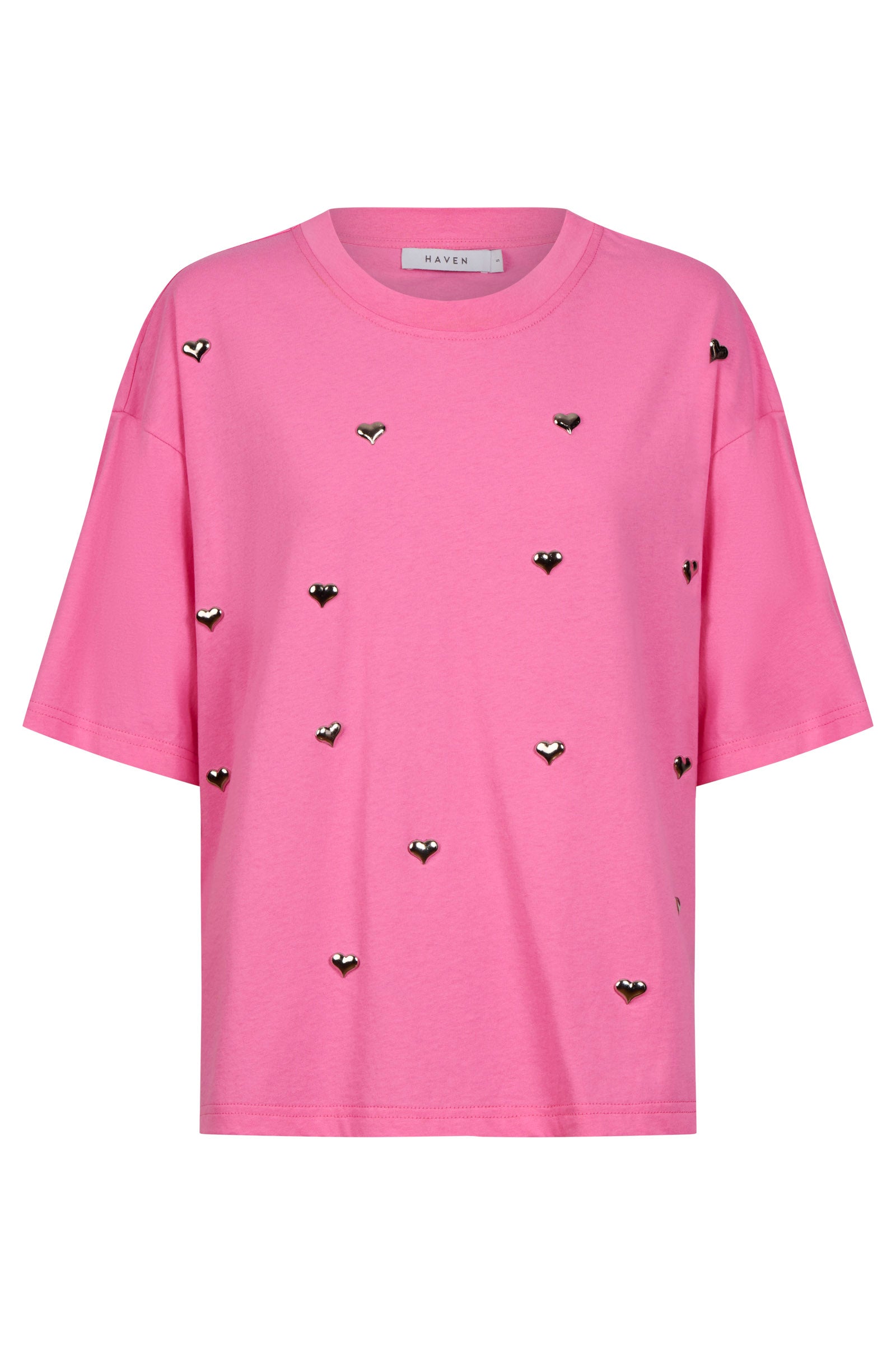 Elba Heart Embellished Tshirt - Pink