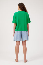 Elba Heart Embellished Tshirt - Green