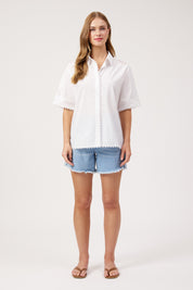 Larissa Broderie Shirt - White