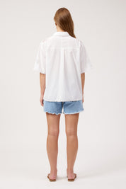 Larissa Broderie Shirt - White