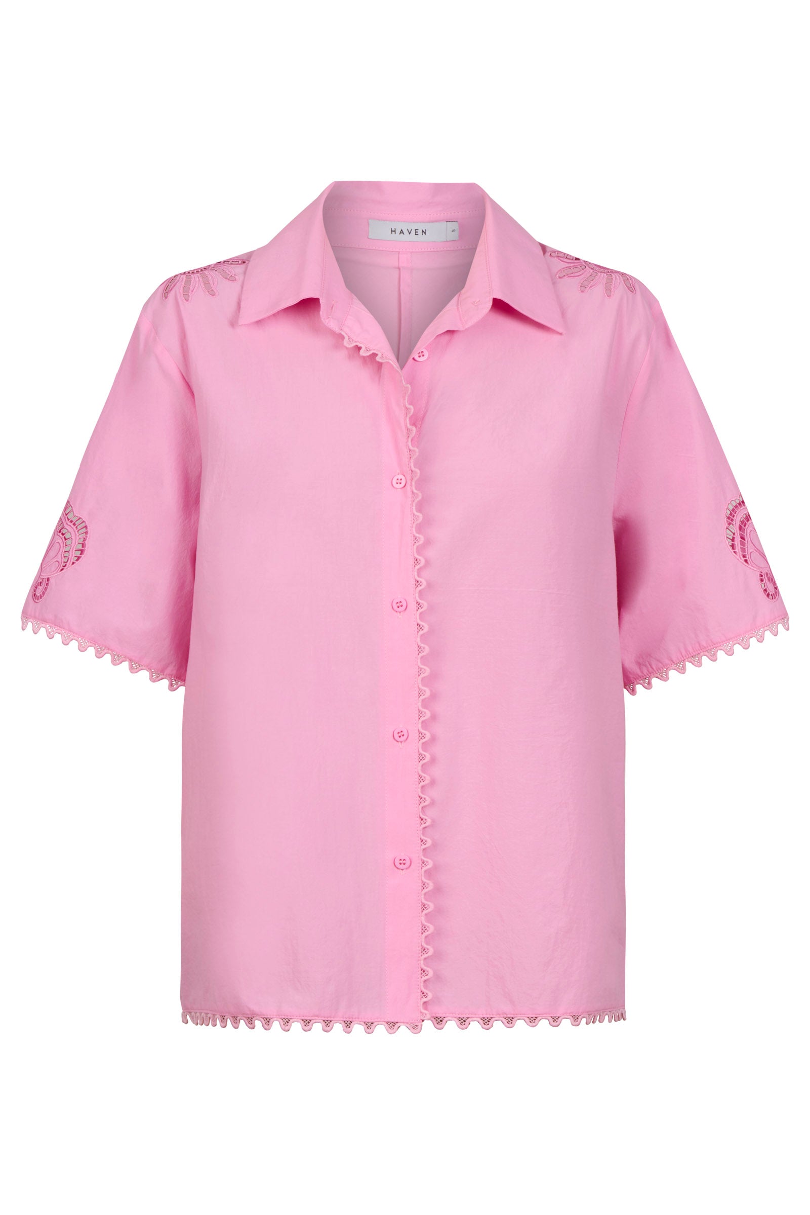 Larissa Broderie Shirt - Pink