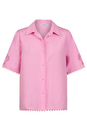 Larissa Broderie Shirt - Pink