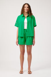 Larissa Broderie Shirt - Green