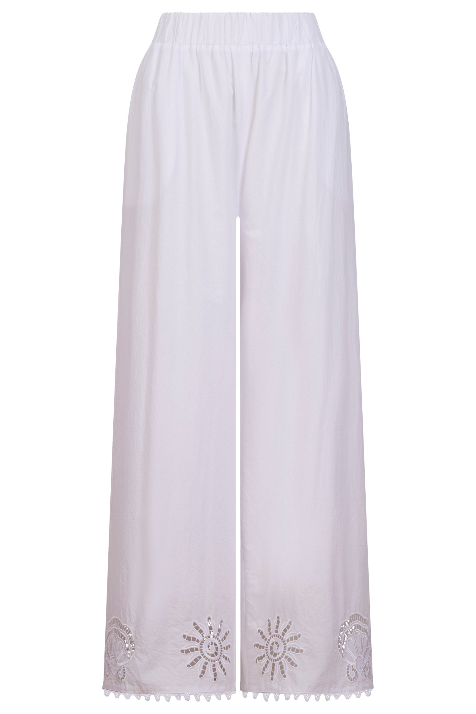 Larissa Broderie Pant - White