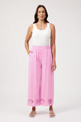 Larissa Broderie Pant - Pink