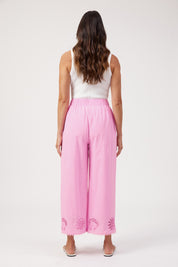 Larissa Broderie Pant - Pink
