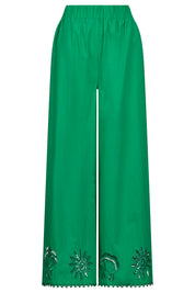 Larissa Broderie Pant - Green