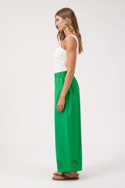 Larissa Broderie Pant - Green