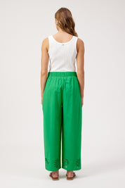 Larissa Broderie Pant - Green