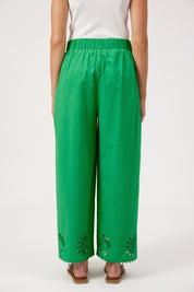 Larissa Broderie Pant - Green