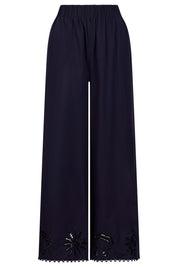 Larissa Broderie Pant - Navy