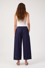 Larissa Broderie Pant - Navy