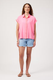 Positano Contrast Shirt - Pink