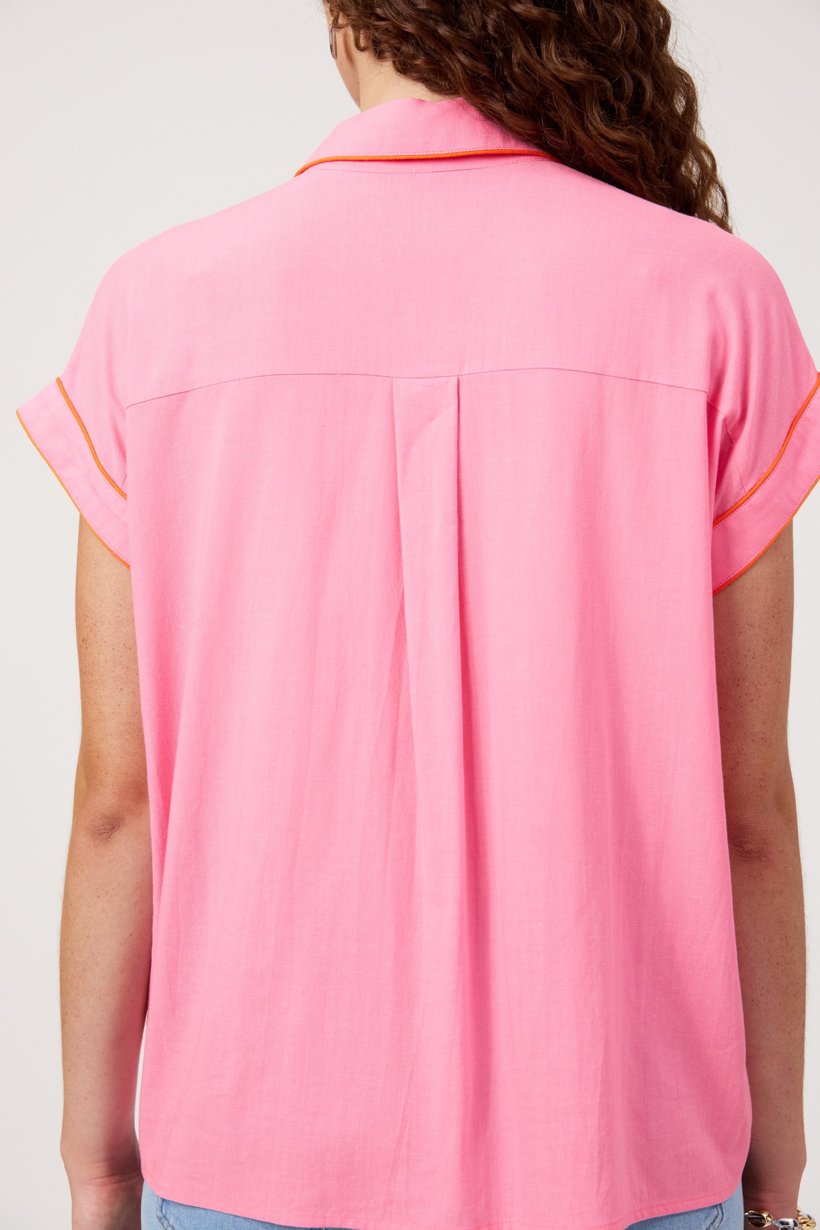 Positano Contrast Shirt - Pink
