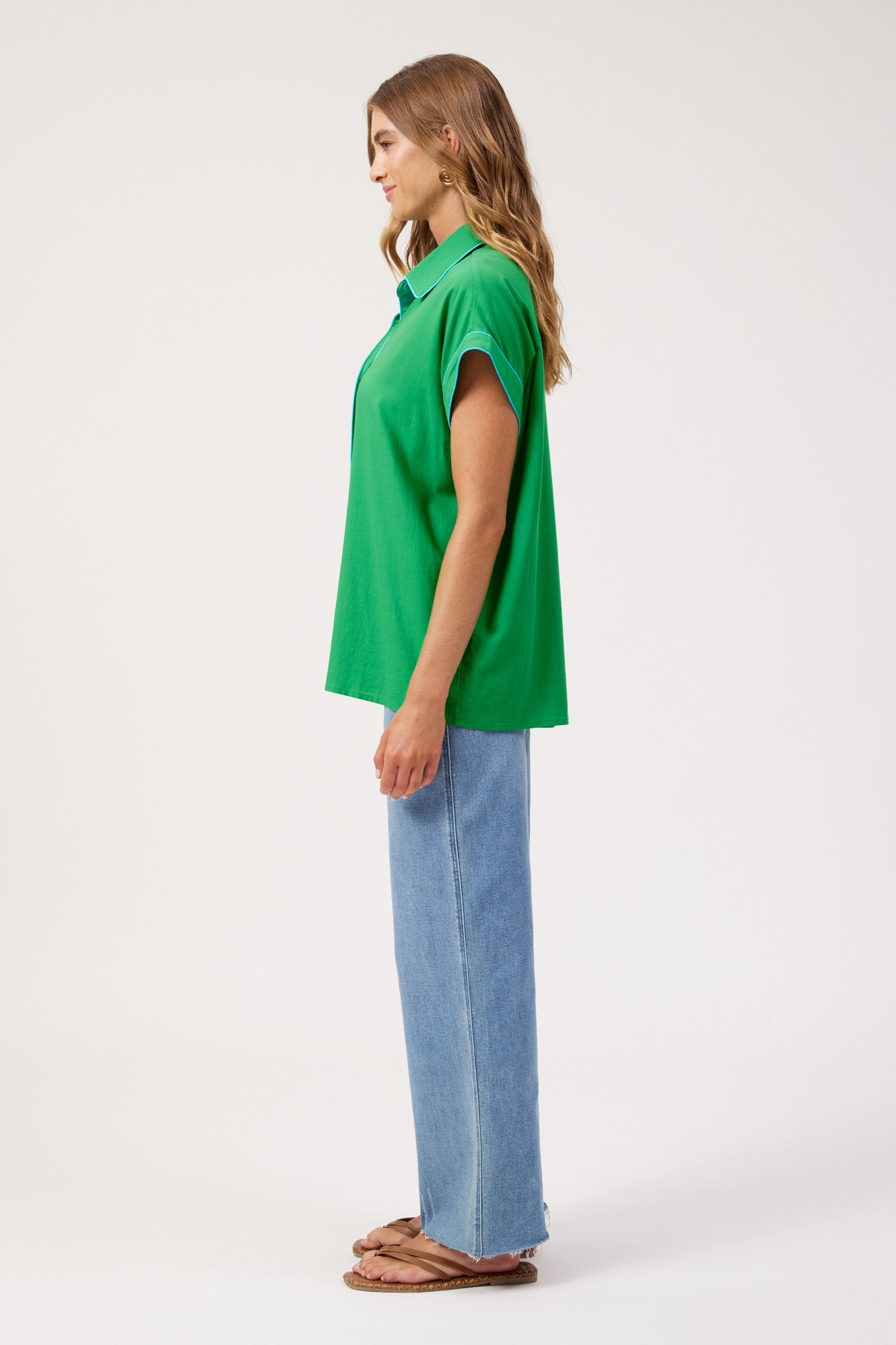 Positano Contrast Shirt - Green