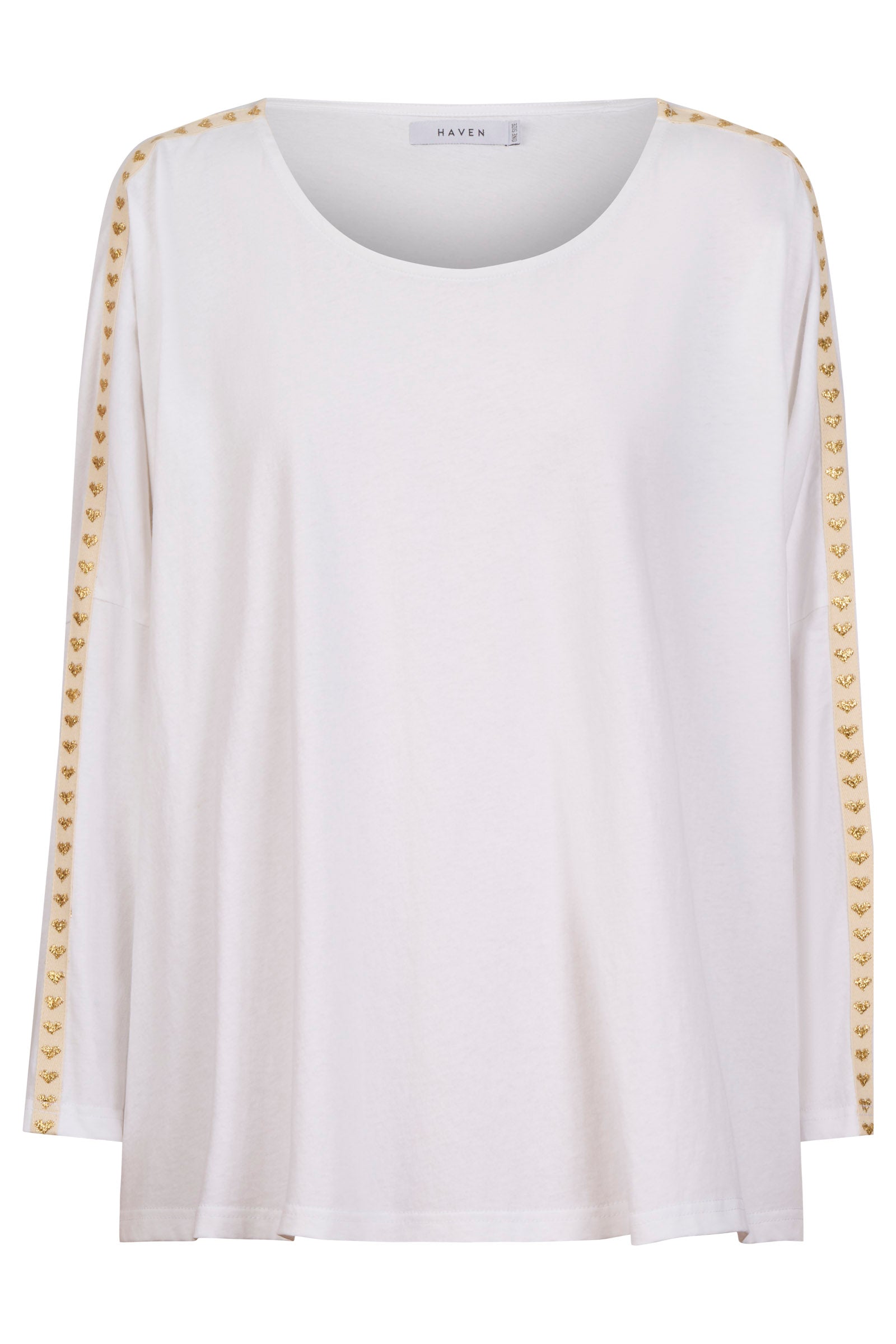 Elba Heart Long Sleeve Tshirt - White