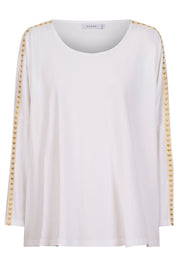 Elba Heart Long Sleeve Tshirt - White